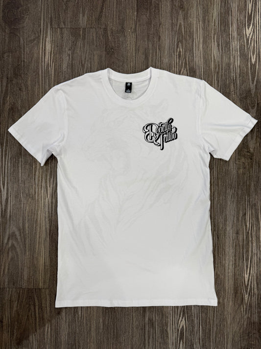 Tiger Unisex Deadly White Colour T-shirt