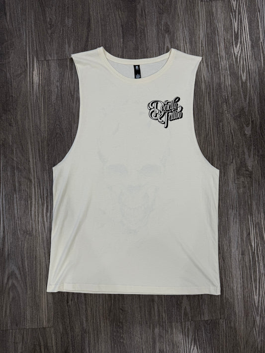 Skull and Cherry Blossoms Unisex Deadly Tank top