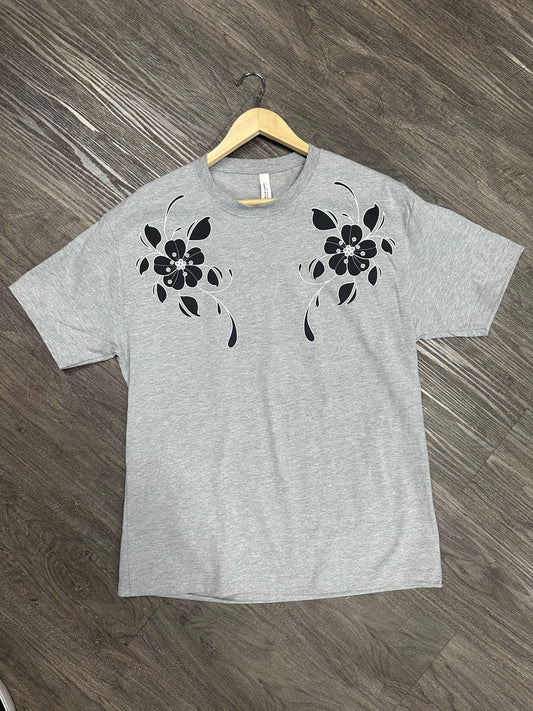 Symmetrical Floral Unisex Oversize T-shirt by Ali Tex