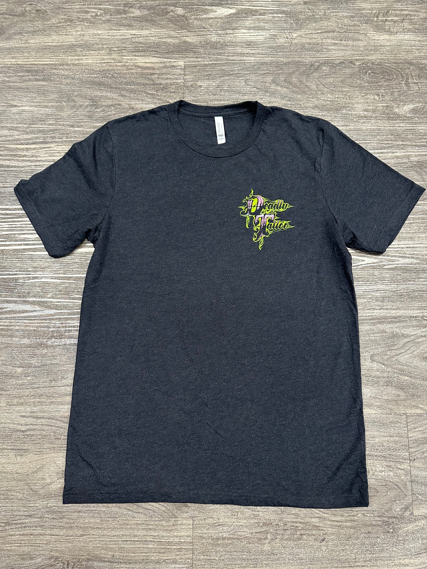 Pink and Green Dragon Unisex Deadly T-shirt