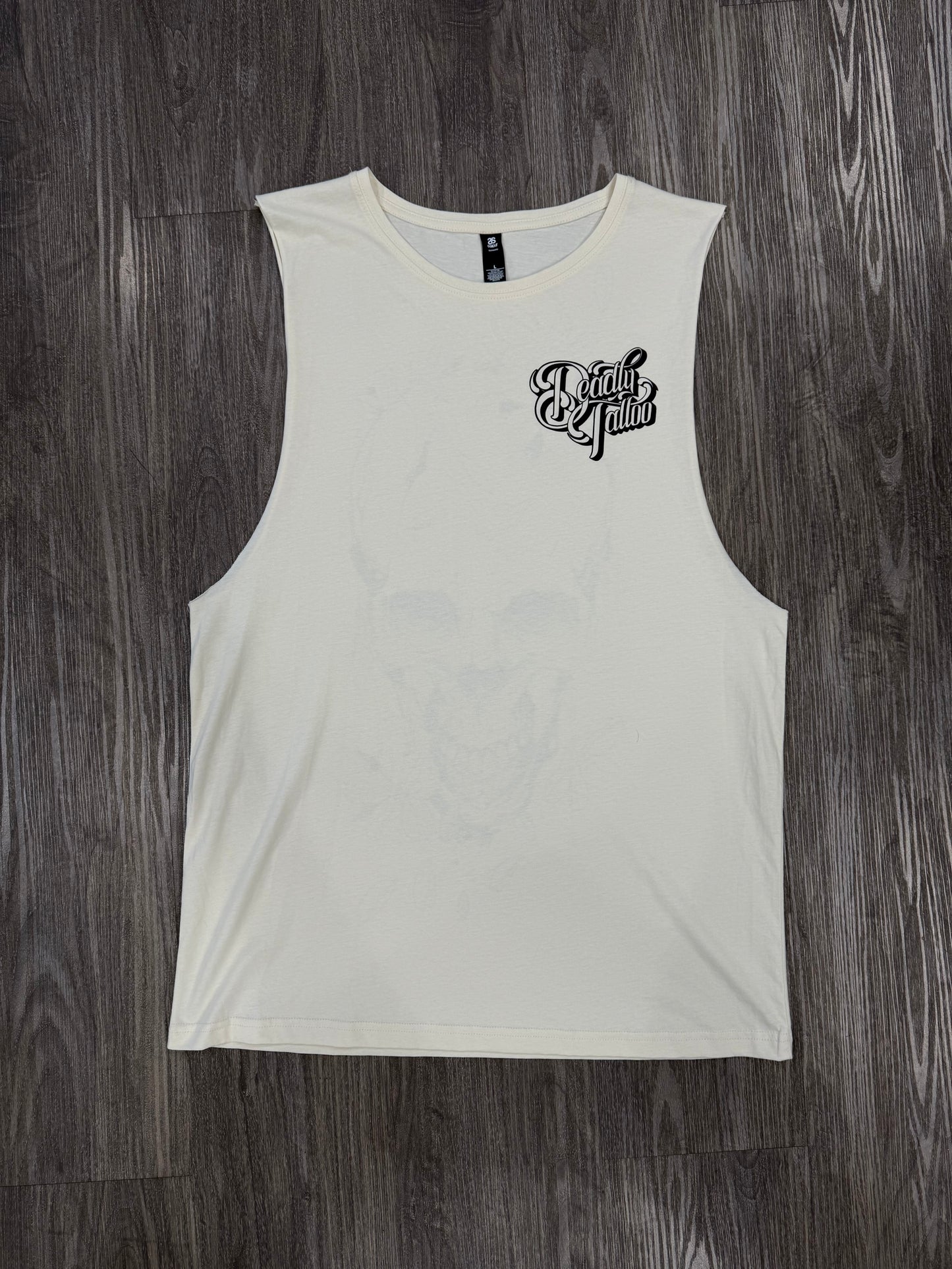 Skull and Cherry Blossoms Unisex Deadly Tank top