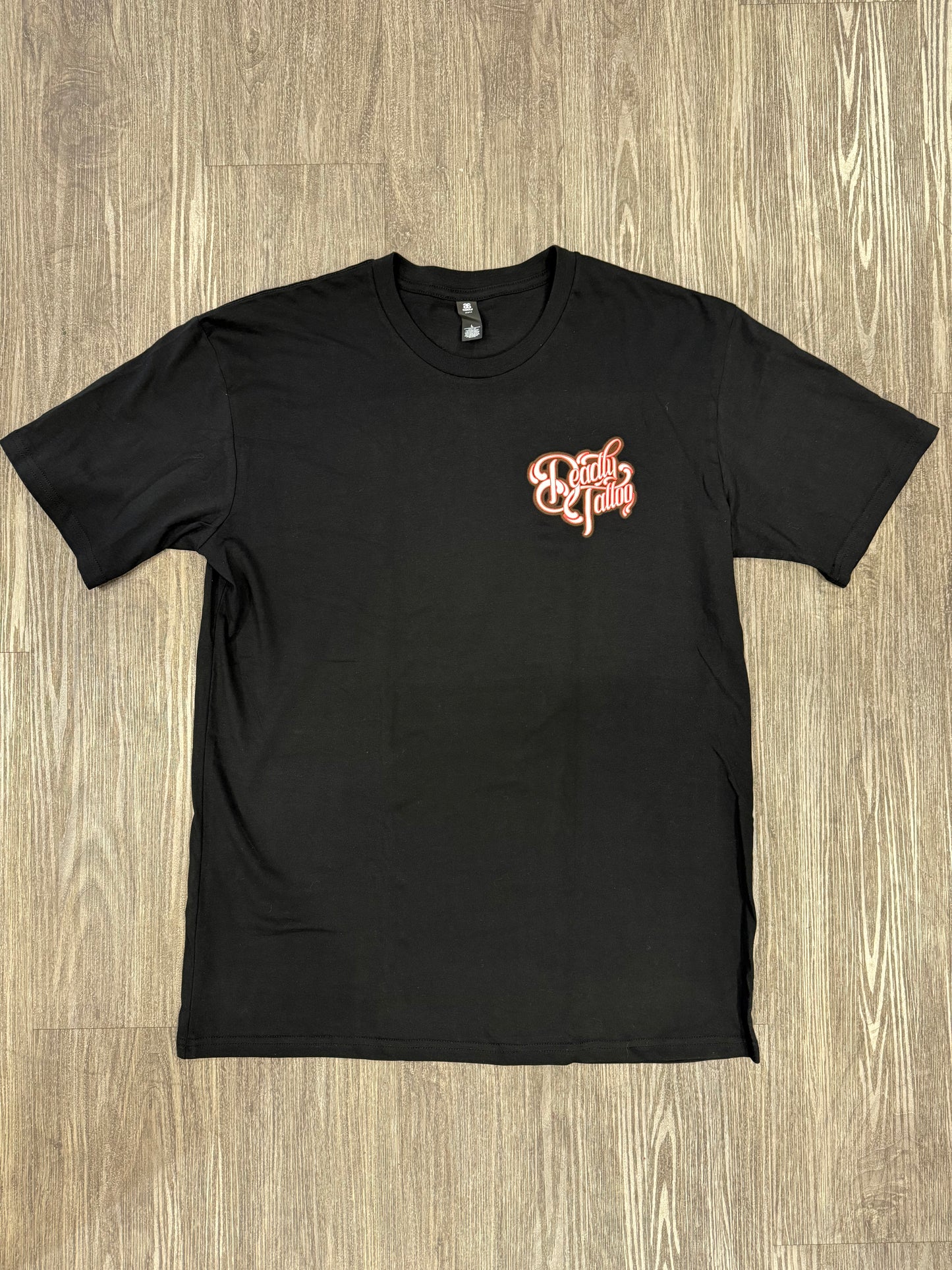 Red Neon Hannya Design Unisex Deadly T-shirt